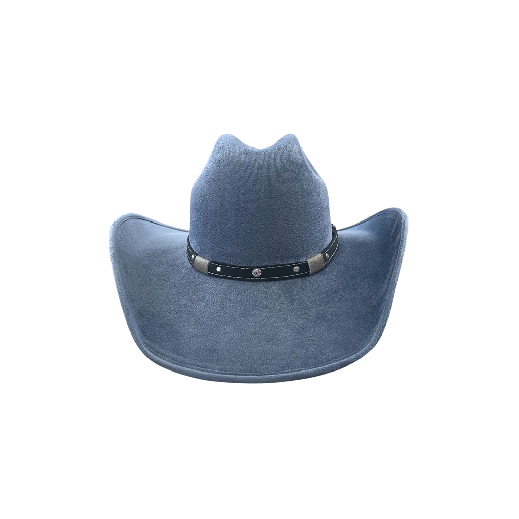 Unisex Vegan Suede Western Cowboy Hat: Red / Medium (56-58cm)