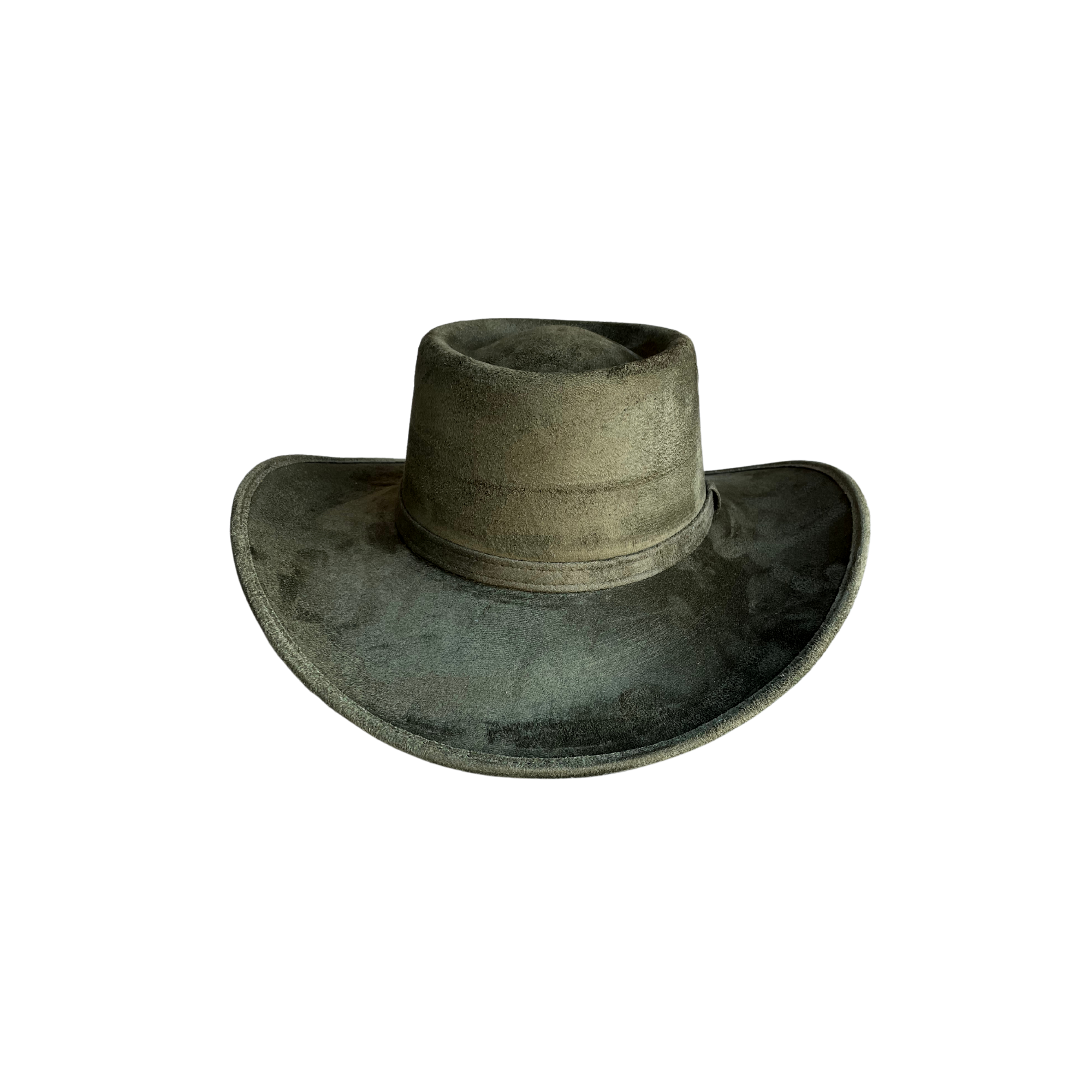 Unisex Vegan Western Gambler Cowboy Hat: Dark Taupe