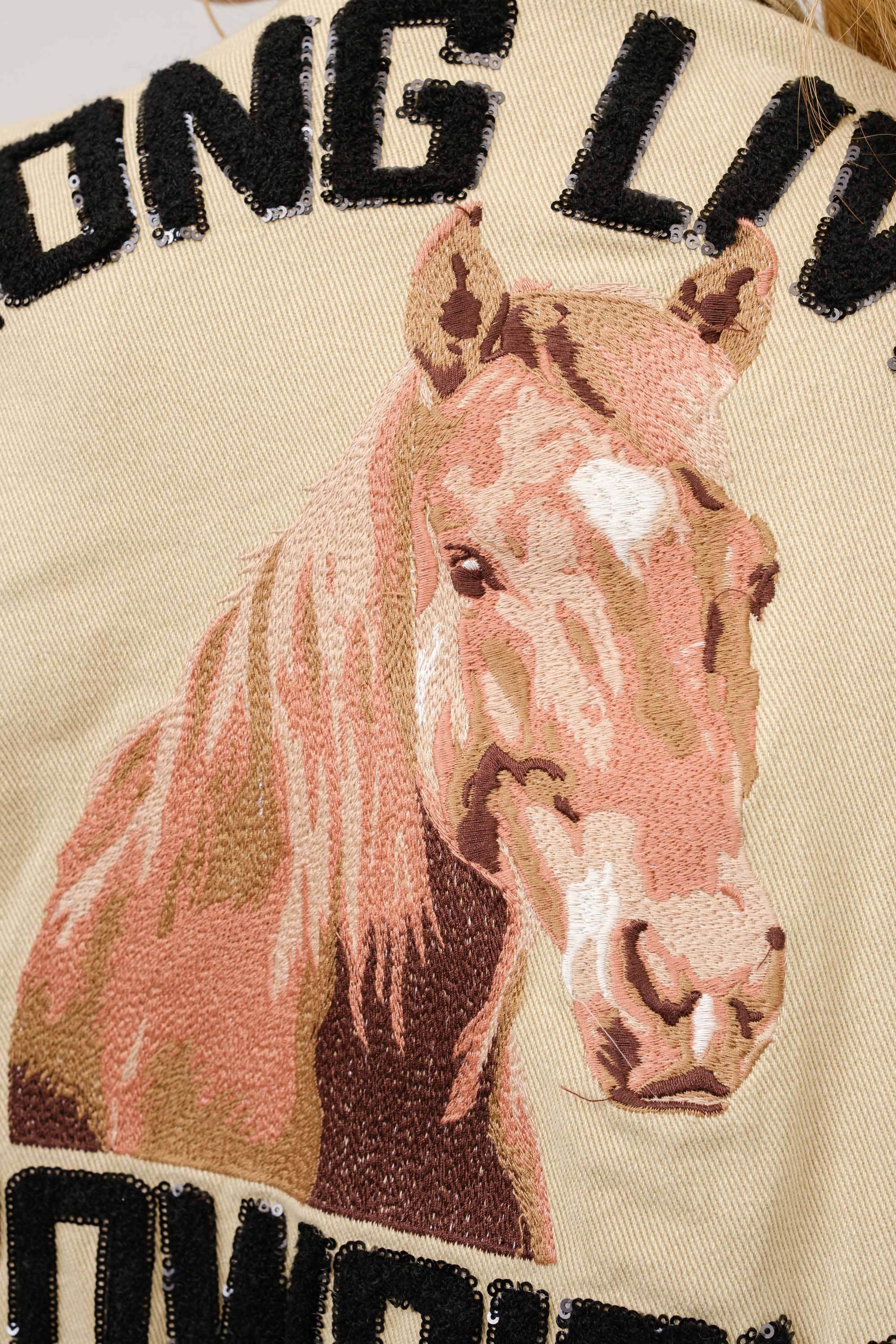 Long Live Cowgirls Patch  Denim Jacket