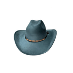 Unisex Vegan Suede Western Cowboy Hat: Red / Medium (56-58cm)