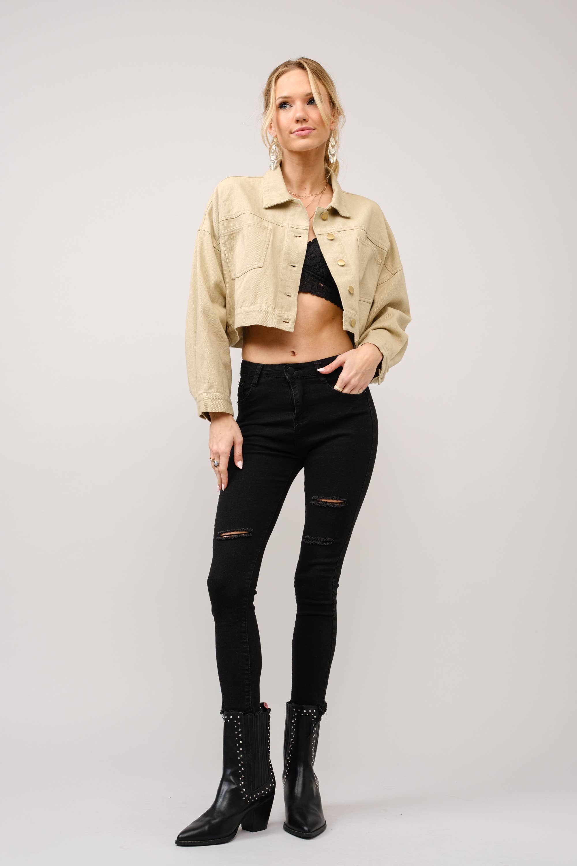 Long Live Cowgirls Patch  Denim Jacket