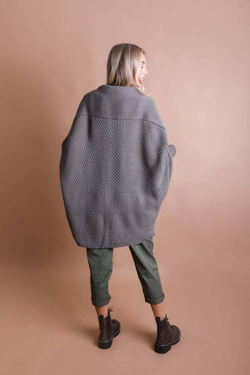 Bat Sleeve Knit Cardigan