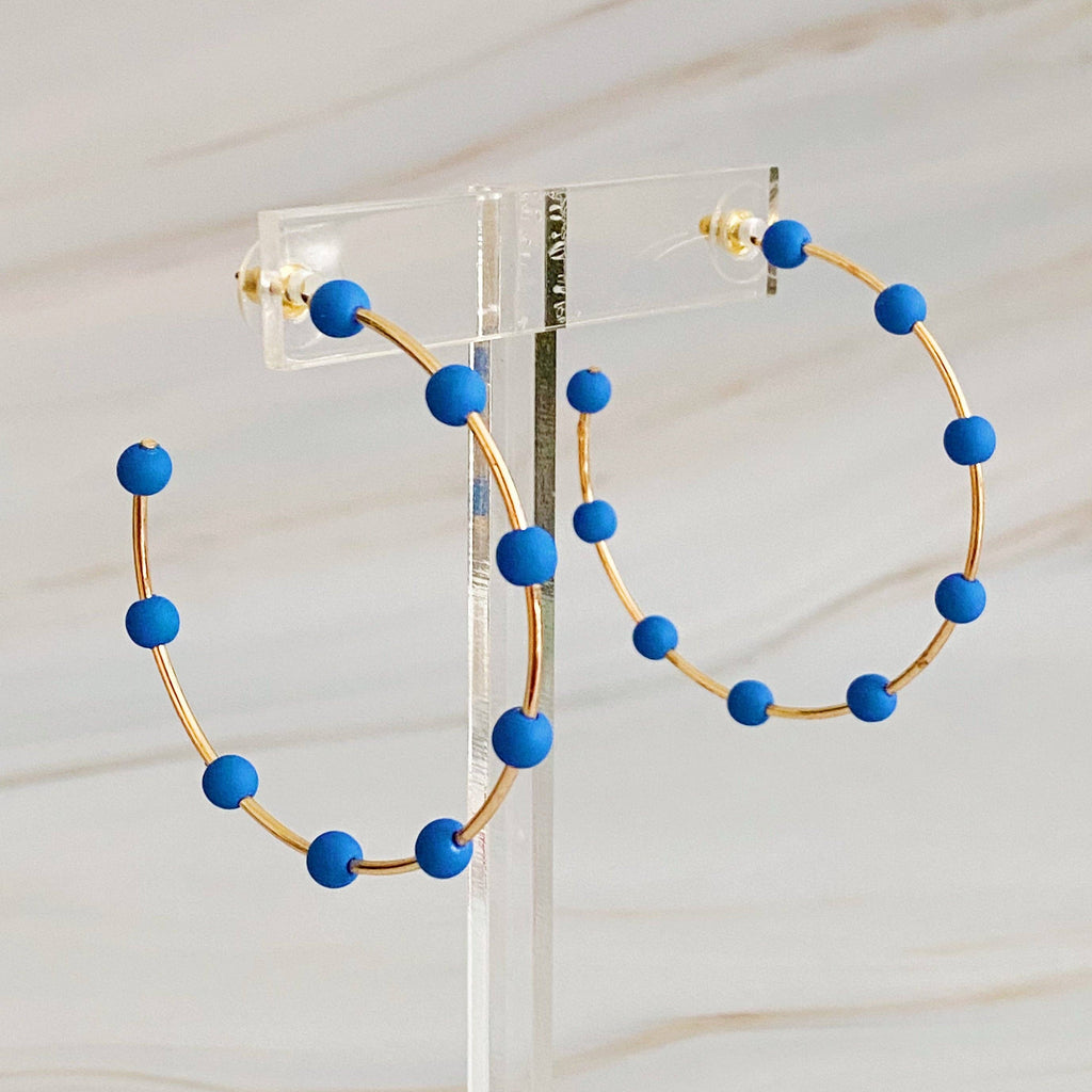 Games On Cloud Nine Hoop Earrings: White