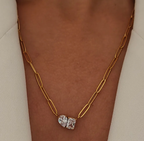 Moi et Toi Paperclip Necklace