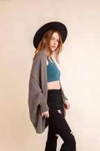 Bat Sleeve Knit Cardigan