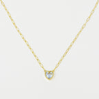 Chained To My Heart Necklace: Clear