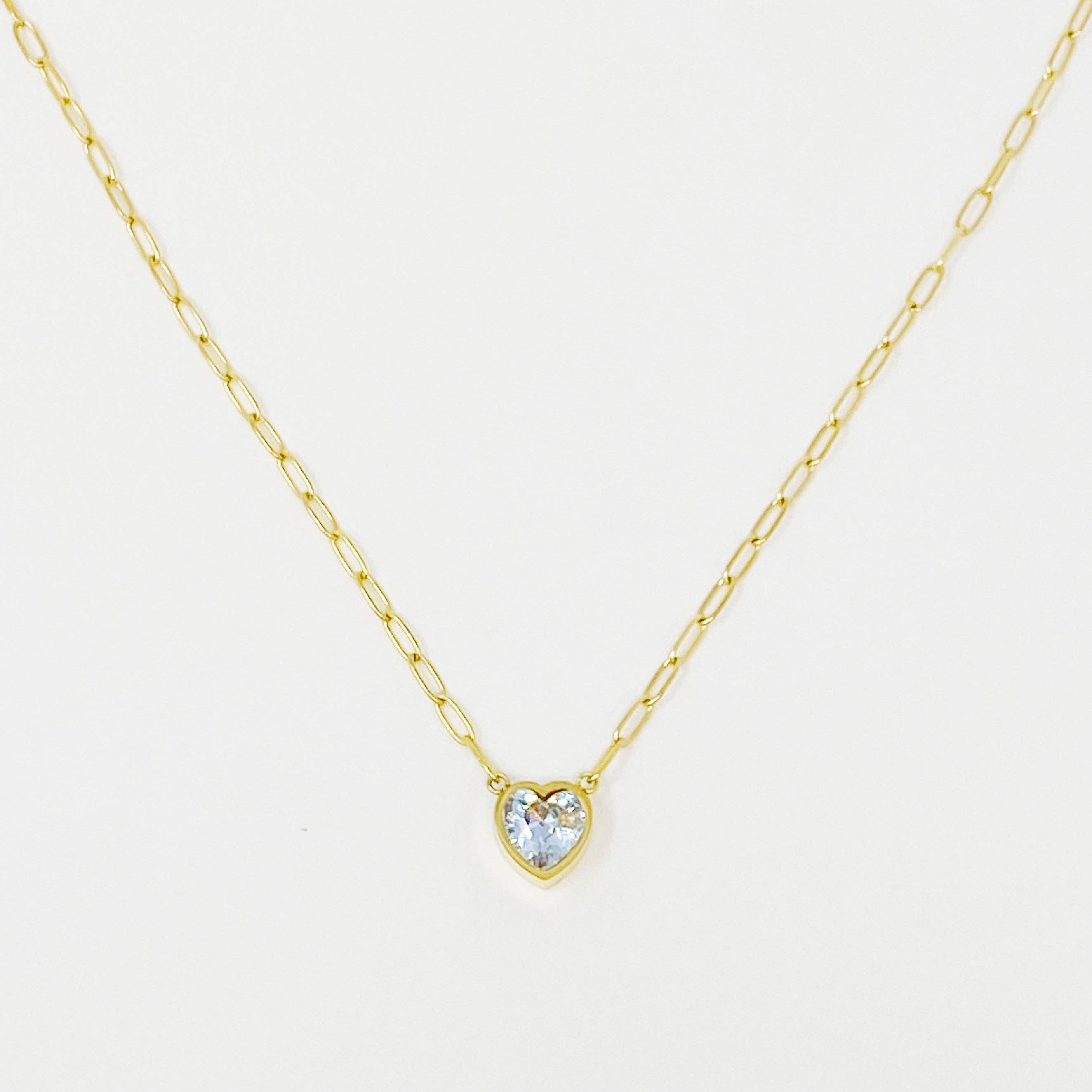 Chained To My Heart Necklace: Clear