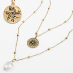 "This Too Shall Pass" Star Dainty Necklace: Gold