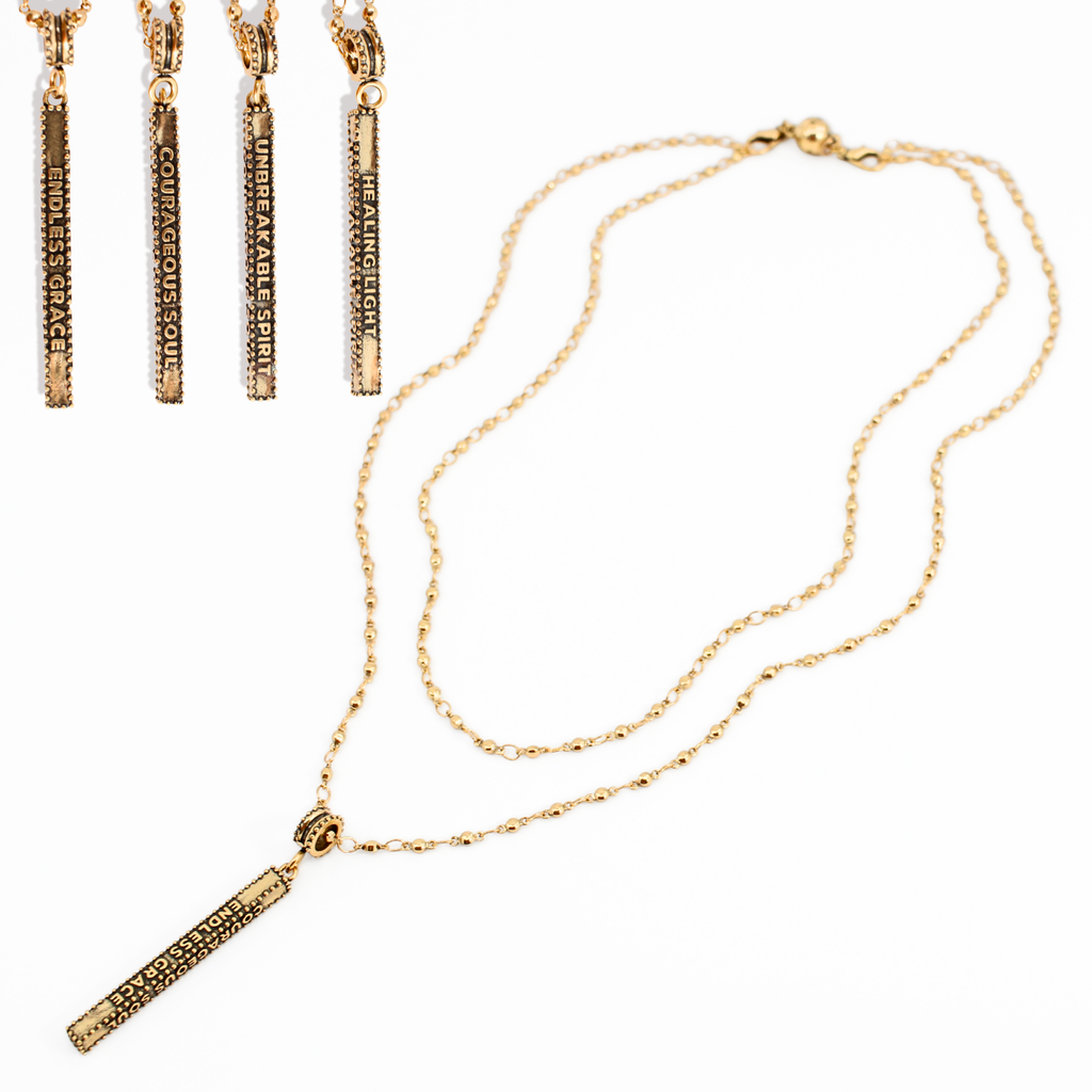 Healing Light Necklace: Antique Gold