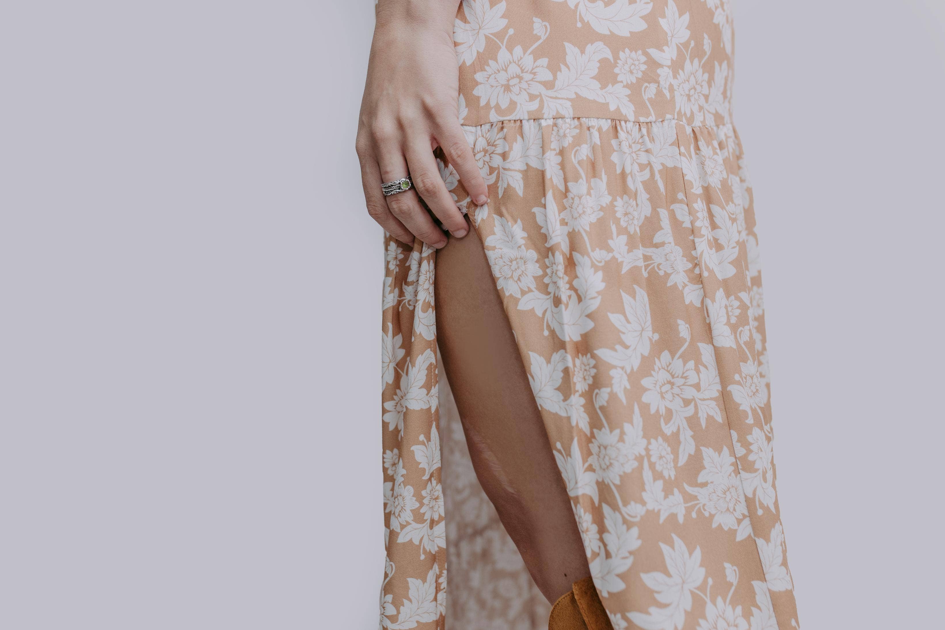 Floral Side Slit Maxi Skirt