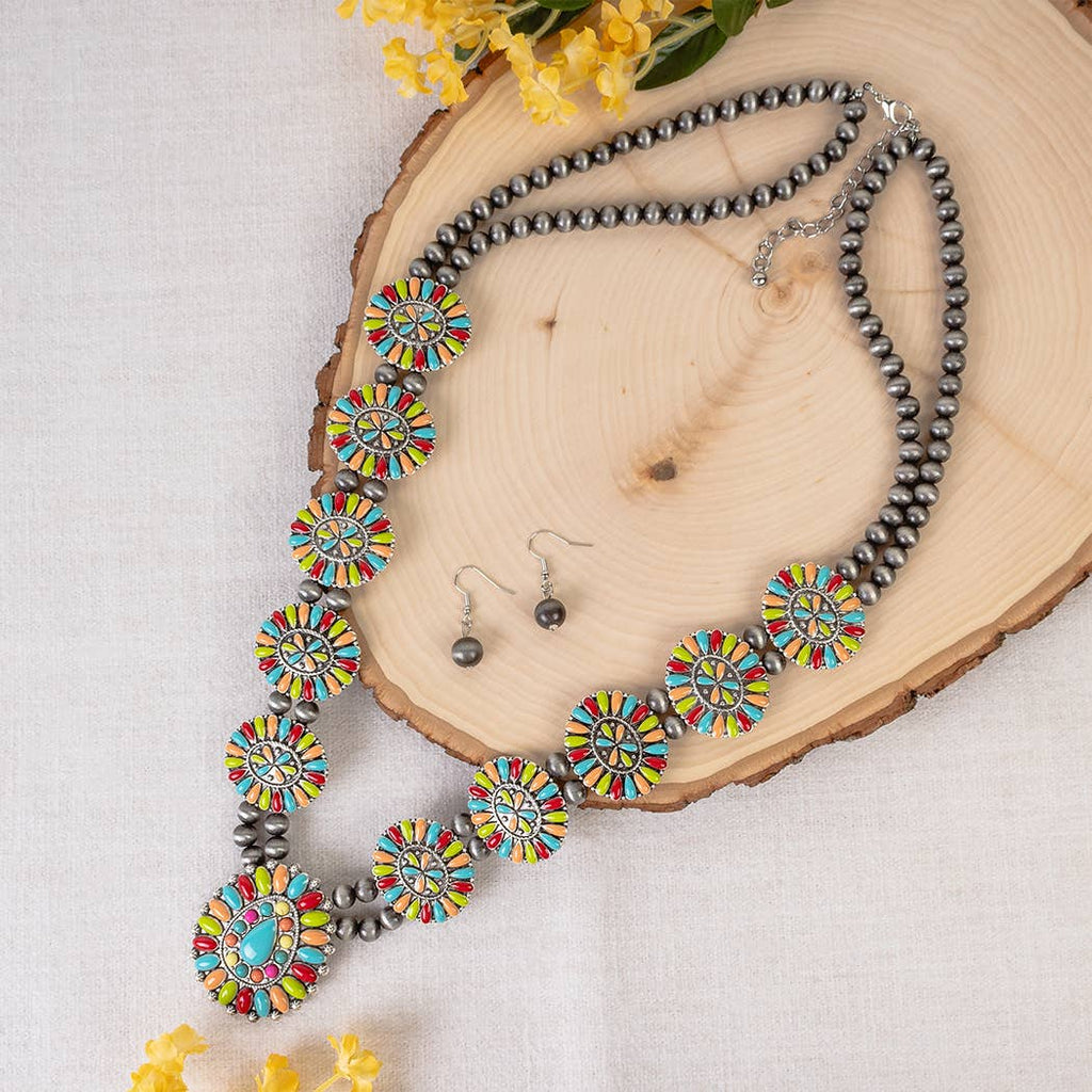 Squash Blossom Necklace: Ivory & Silver