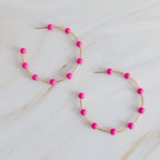 Games On Cloud Nine Hoop Earrings: White