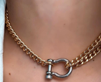 Horse Bit Double Wrap Necklace