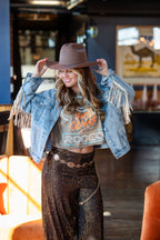 Fort Worth Rodeo 87 Vintage Relaxed Crop T-shirt