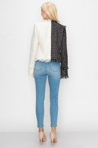 BLACK & WHITE TWEED JACKET