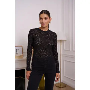Black Lace L/S Tshirt