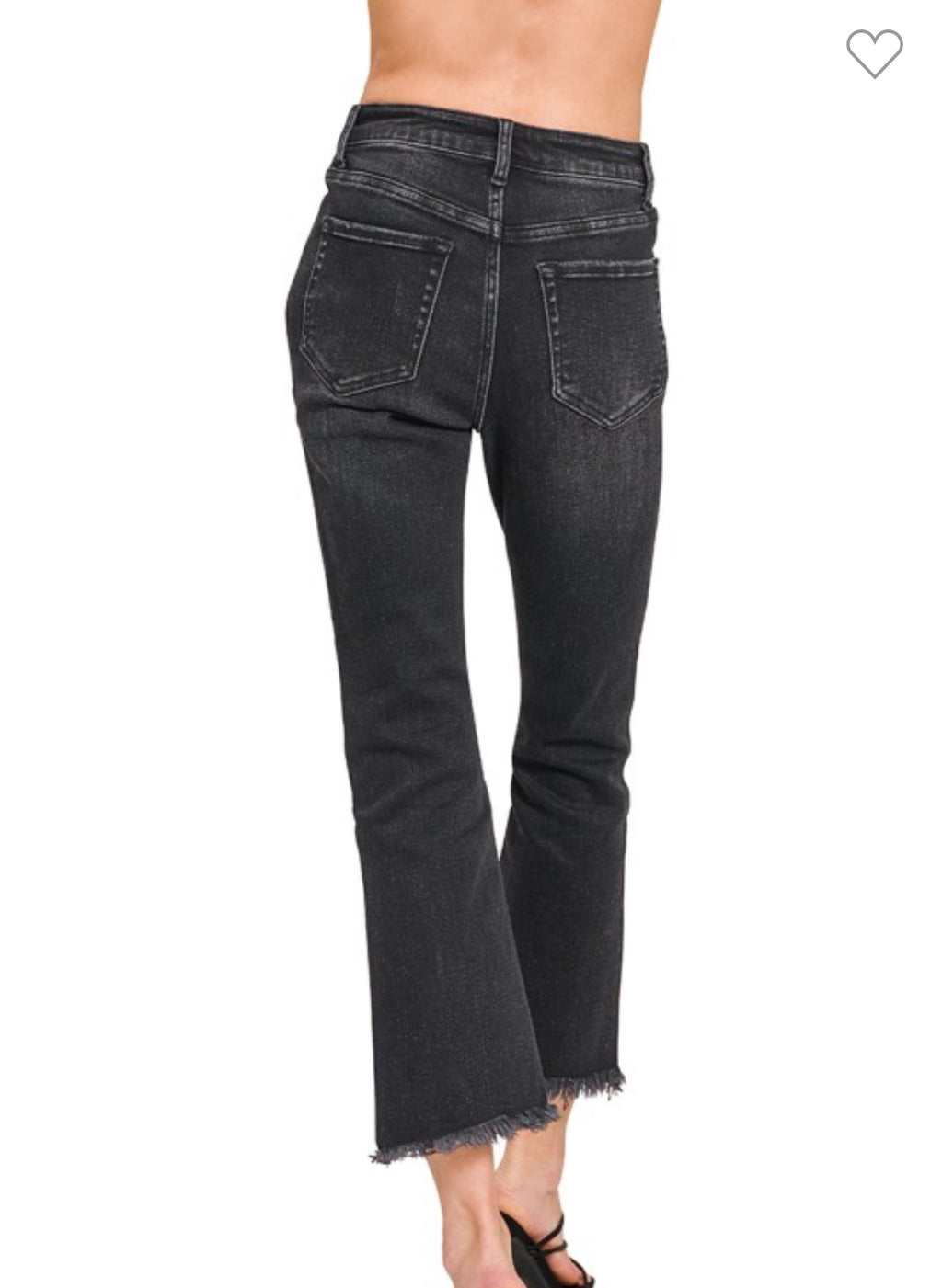 Black Wash Straight Leg Jeans