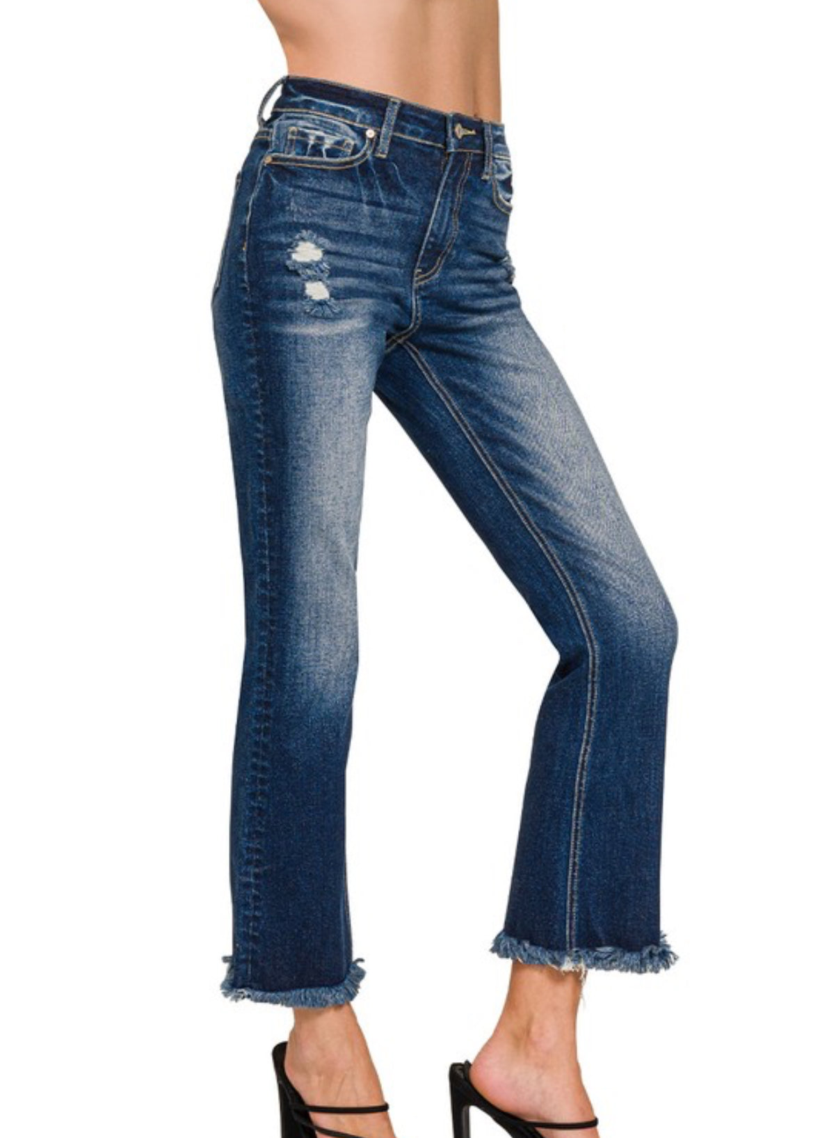 Dark Wash Straight Leg Jeans