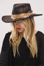 DISTRESSED WESTERN HAT