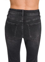 Black Wash Straight Leg Jeans