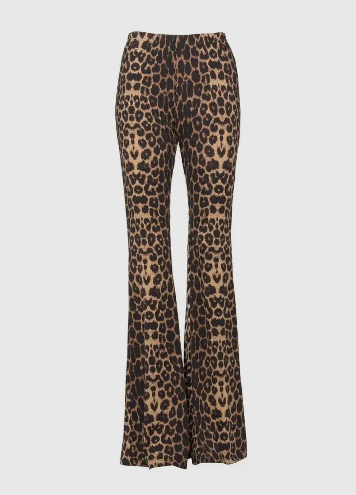 Leopard Bell Bottom Flare Leggings