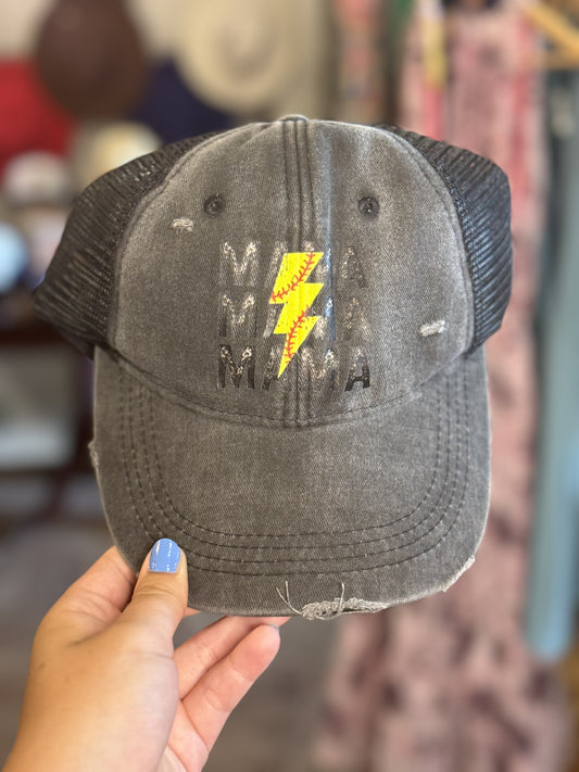 Mom Distressed Hats