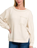 Brushed Hacchi Sweater with pocket
