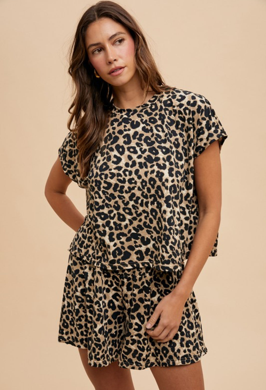 Leopard Jersey Knit T-shirt