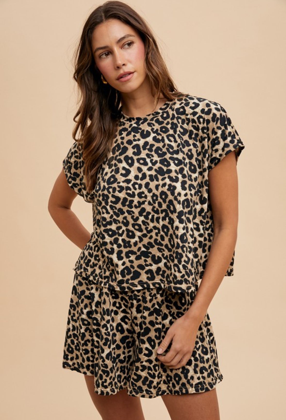 Leopard Jersey Knit Shorts