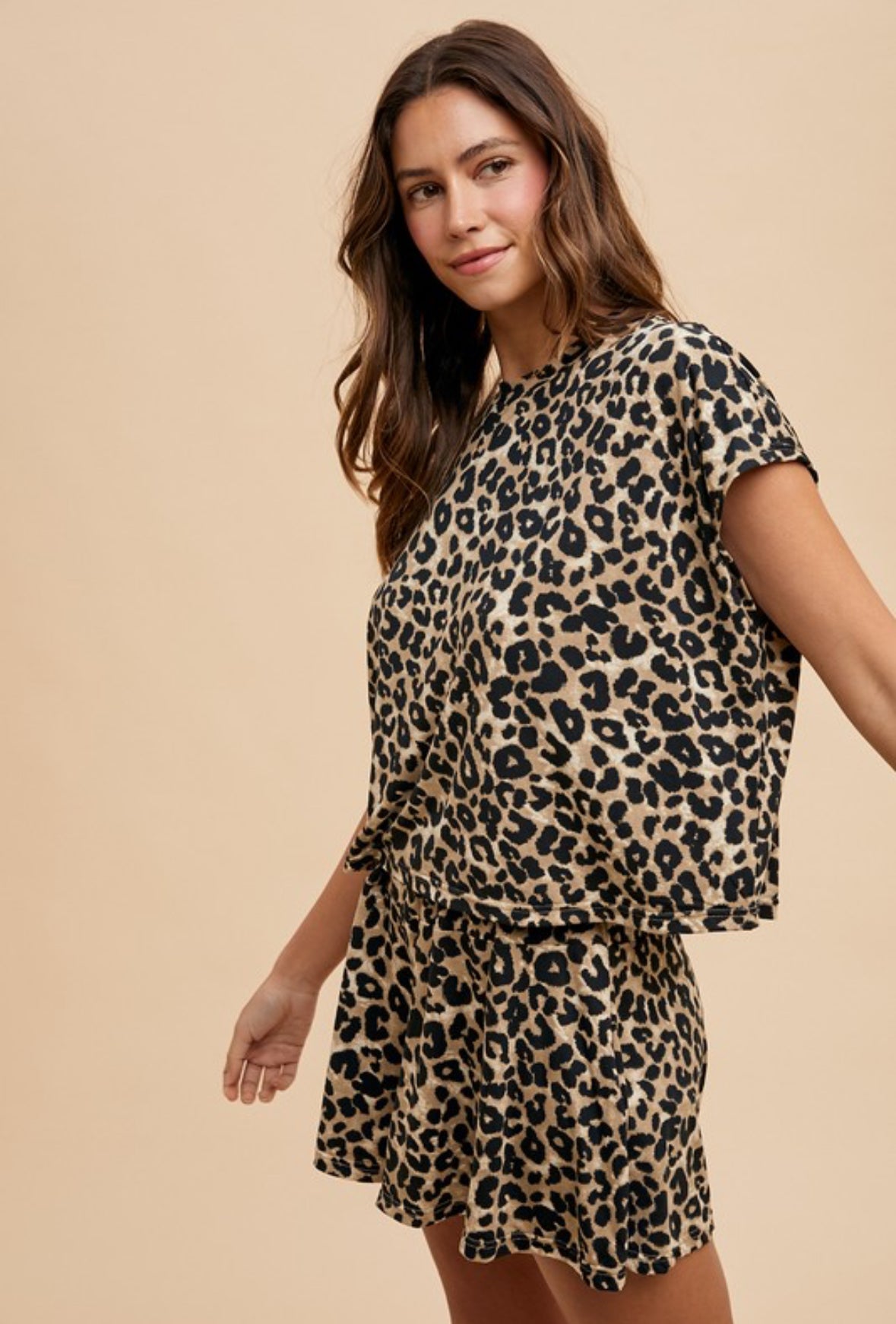 Leopard Jersey Knit Shorts