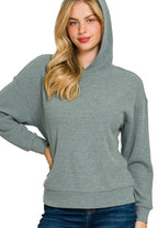 Ribbed Hoodie Pullover