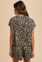 Leopard Jersey Knit T-shirt