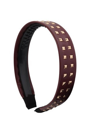 Leather Studded Headband