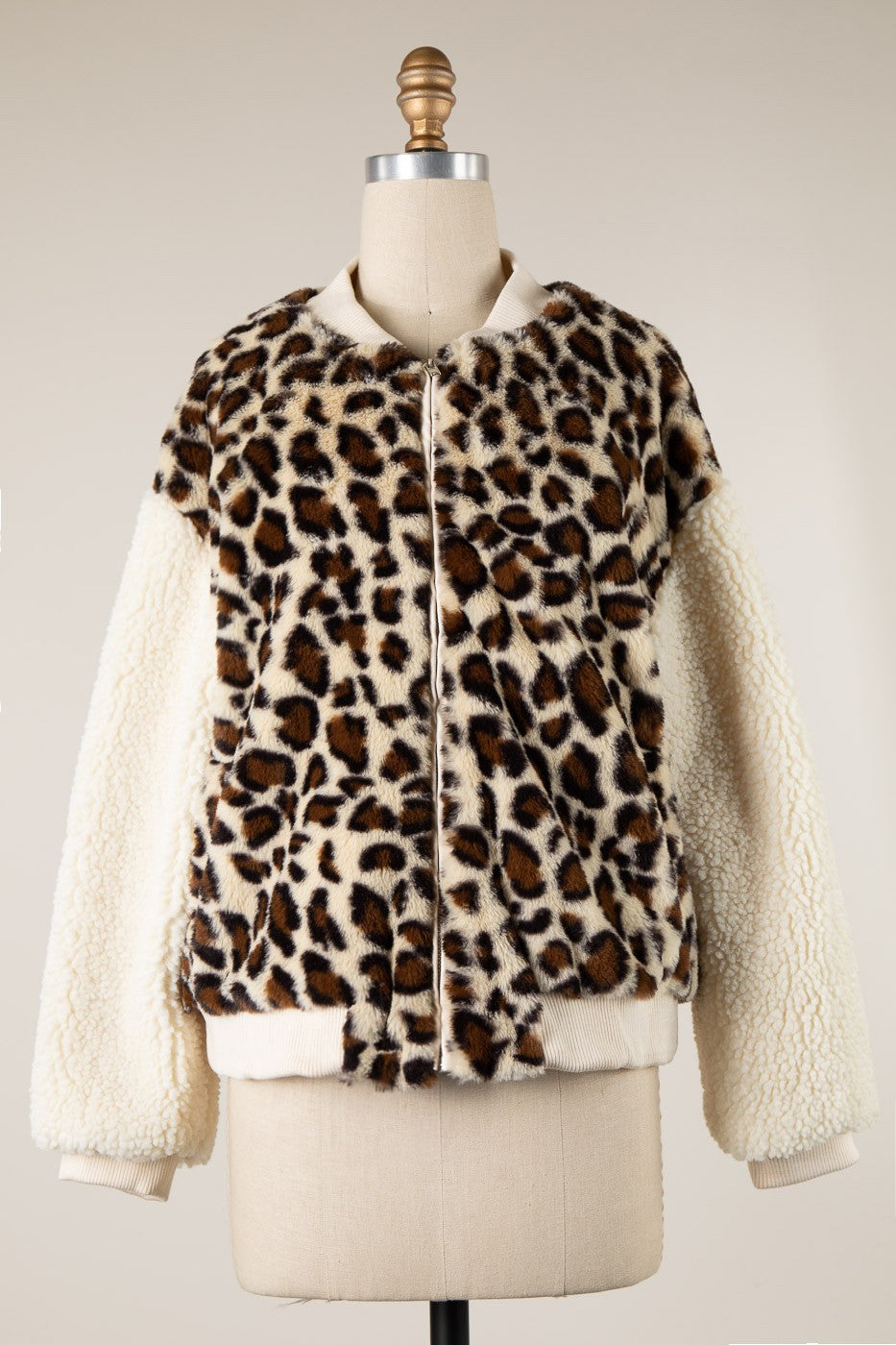 Leopard Sherpa Jacket