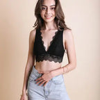 Padded Plunge Lace Bralette