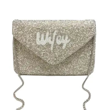 Beaded Clutch "WIFEY"