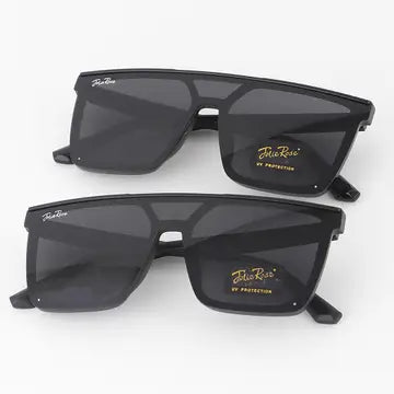 Jolie Rose Black Square Sunglasses