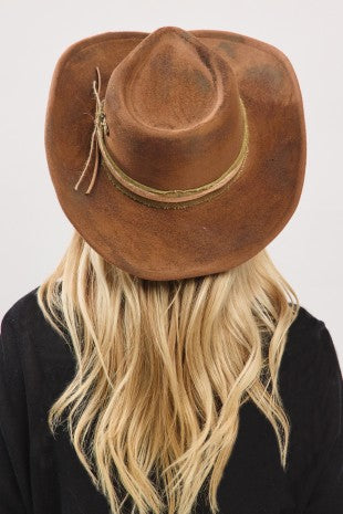 DISTRESSED WESTERN HAT