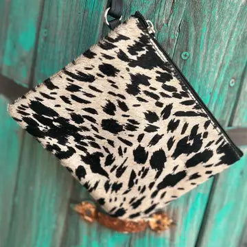Clarabelle Hide Bag- Cream/Black