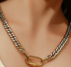 Abby Carabiner Stainless Steel Necklace