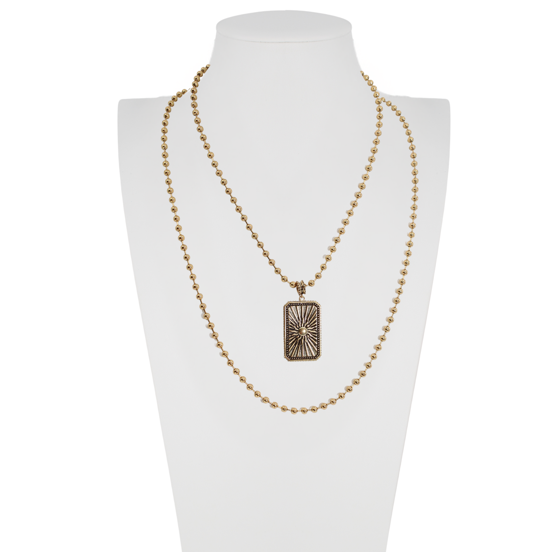 Resilient AF Tag Necklace: Antique Gold