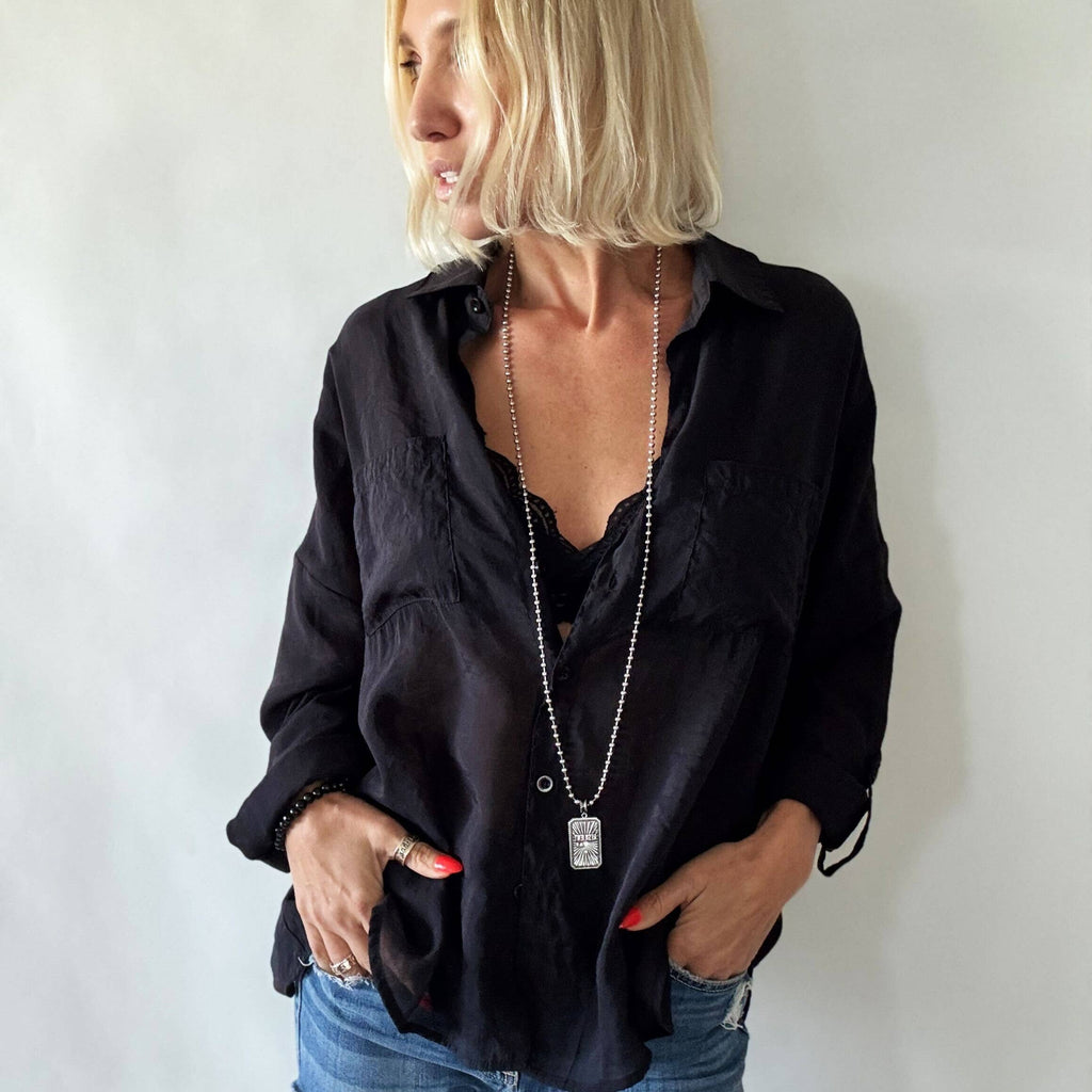 Resilient AF Tag Necklace: Antique Gold