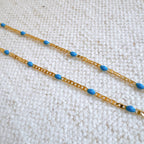 Color Pop Enamel Chain Necklace: Pink