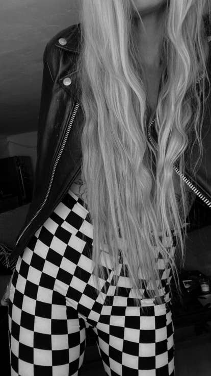 Checkered Bell Bottom Flare Pants