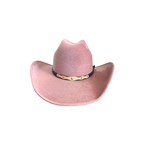 Unisex Vegan Suede Western Cowboy Hat: Red / Medium (56-58cm)