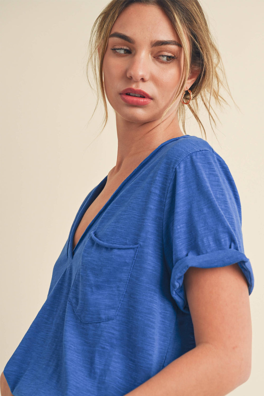 Zoe V-Neck Short Sleeve Tshirt