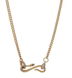Snake Pendant Pavé Charm Necklace 