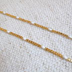 Color Pop Enamel Chain Necklace: Pink