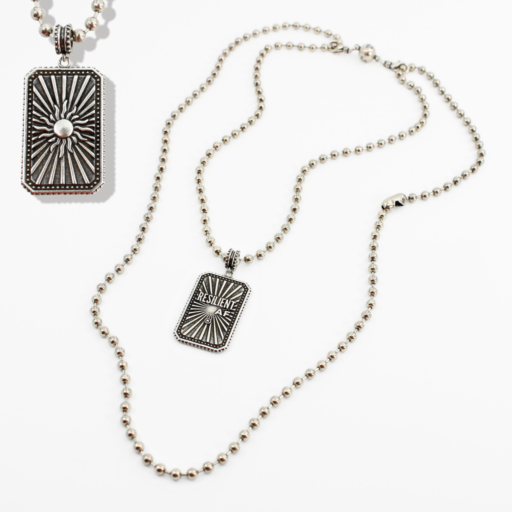 Resilient AF Tag Necklace: Antique Gold