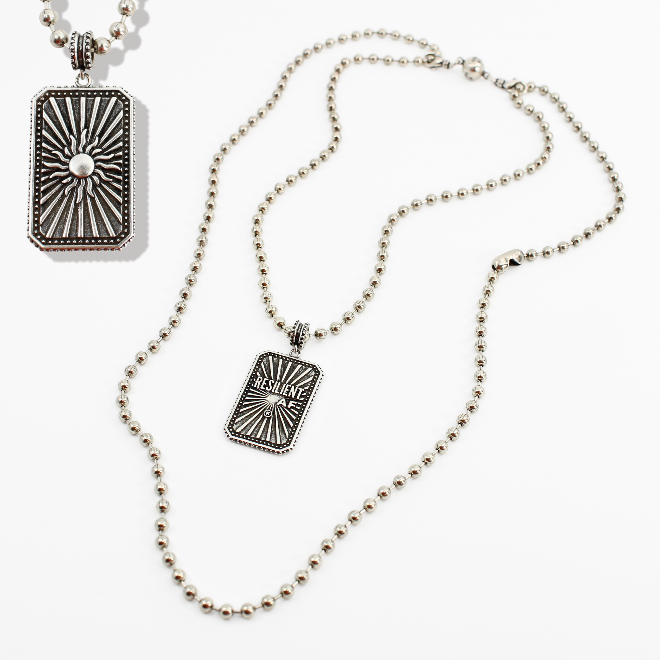 Resilient AF Tag Necklace: Antique Gold